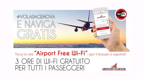 3/1/2019 - Potenziamento del servizio free Wi-Fi dell'Aeroporto di Genova